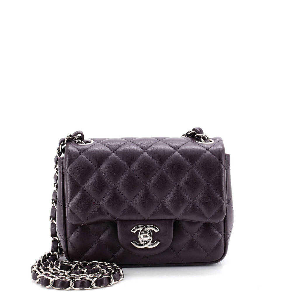 Chanel Mini Square Classic Single Flap Bag Quilted Lambskin